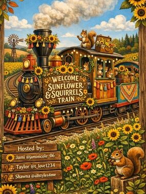 Sunflower & Squirrels Train 🐿️🌻 - Small Acts, Big Impact!